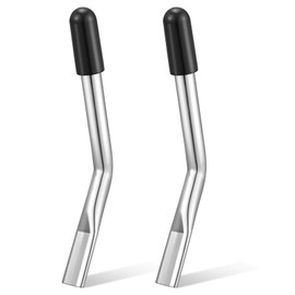 Tandefio 2 Pcs Wheelchair Brake Extenders Wheelchair Brake Handle Extensions for Transport Chair Reclining Braking Parts Adults and Seniors with Limited Mobility New Wheel Chair Users(Silver,5 Inch)