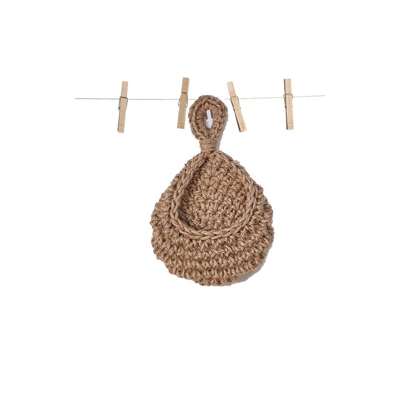 LilaLemon Peg Bag for Washing Line, Reusable Peg Holder, Washable