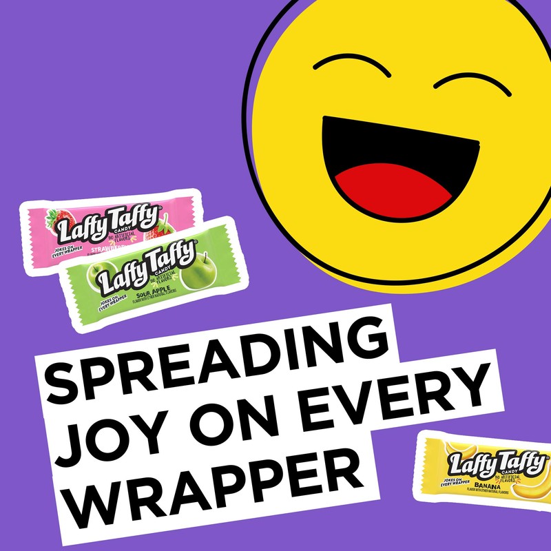 Laffy Taffy Candy, Assorted Fruit Flavors, Individually Wrapped Mini Bars,