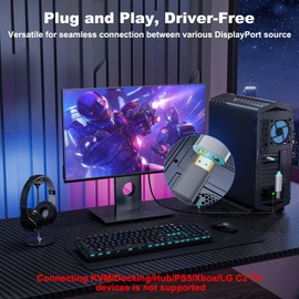 THANDBLE Active DisplayPort to HDMI Adapter (8K 60Hz, 4K 120Hz), Uni-Directional DP 1.4 to HDMI 2.1 Adapter, Male to Female Support HDR for Monitor, Graphics Card, PC (Greener)