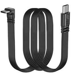 LANMINGLEL Cavo piatto corto USB tipo C 2.0 a 90 gradi, cavo di ricarica rapida PD 65 W USB C 2.0, cavo di sincronizzazione dati e ricarica rapida, cavo dati corto USB tipo C piatto, morbido, per