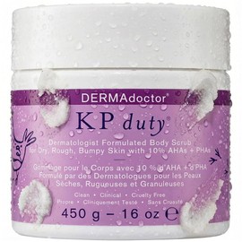 DUMA Doctor 각질층, 건조, 거칠고 울퉁불퉁한 피부를 위한 10% AHA + PHA가 함유된 DUMA닥터 KP 범프 지우개 바디 스크럽, 피부과 전문의 제형의 글리콜릭 및 젖산 각질 제거 스크럽 - 16 Fl oz [KP SCRUB 16 OZ] DUMA Doctor KP Bump Eraser Body Scrub with 10% AHA + PHA for Rough, Dry, and Bumpy Skin, Dermatologist Formulate