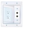 RiteAV 2 CAT6A Recessed Wall Plate Cable Concealer Management Kit