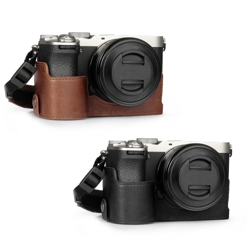 MegaGear Genuine Leather Half Camera Case for Sony Alpha a7C