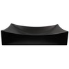 Novatto (NOVB0) Modern Matte Black Porcelain Vessel Sink, No Overflow