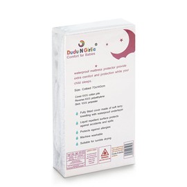 Dudu N Girlie Cot Mattress Protector 140 x 70 Waterproof - Breathable Terry Towel Deep Toddler Mattress Protector -Topper Cover kids mattress protector waterproof.