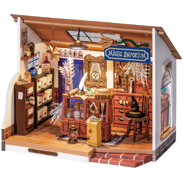 Rolife DIY Wooden Dollhouse Miniature 3D House Kit Craft Kits For Adults (Kiki's Magic Emporium)