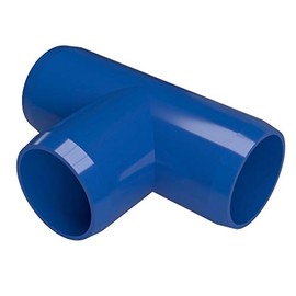 FORMUFIT F001TEE-BL-4 Tee PVC Fitting, Furniture Grade, 1" Size, Blue (Pack of 4)