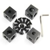 Befenybay 4PCS Black Corner Bracket Cube (20x20x20mm) for 6mm Slot