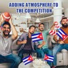 HSQCEZ 12Pcs Small Cuba Flags on Wooden Stick Mini Cuban