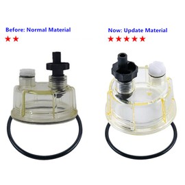 REGFIL R12T Marine Fuel Filter/Water Separator Racor S3240 120AT 18-7947 35-60494-1 with Clear Drain Bowl 30 Micron Automotive Replacement Part（R12t Fuel Filter)