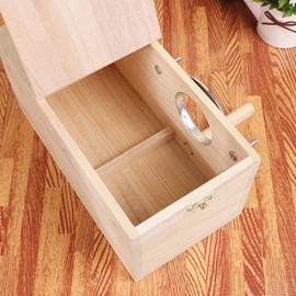YJJKJ Pet Wood Parakeet Nest Box Bird House Breeding Nesting Bird Cage Box for Lovebirds Cockatiel Parrotlets