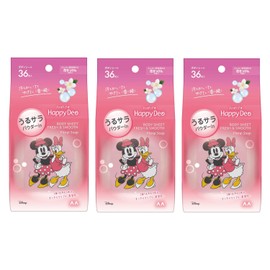MANDOM Happy Deo Body Sheet, Uru Sara, Flower Soap, Sweat Care, Odor Care, Women's Sweat Wiping Sheet, 36 Sheets x 3 Pieces