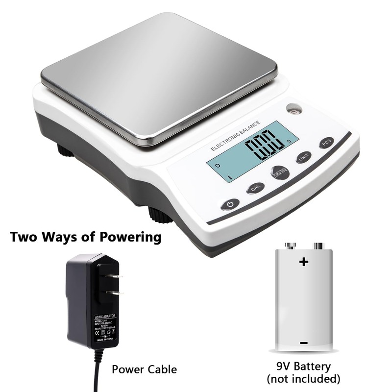 RESHY Lab Scale 5000g x 0.01g, High Precision Digital Analytical