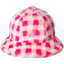 Kangol Faux Fur Casual - Pink Gingham/XL Bucket Hat