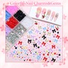 RODAKY Flower Nail Charms 3D Bow Butterfly Charm for Nails