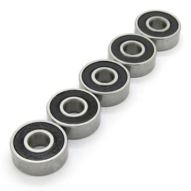 6x17x6 mm Deep Groove Ball Bearing,Steel Skateboard Model Bearings 606-2RS 606RS 180016 10 PCS Skateboard Bearings