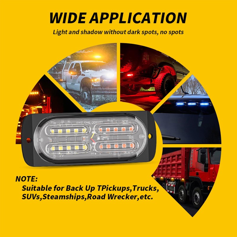 Leiboow 20-Pack Aluminum LED Strobe Light – 20 LEDs Per