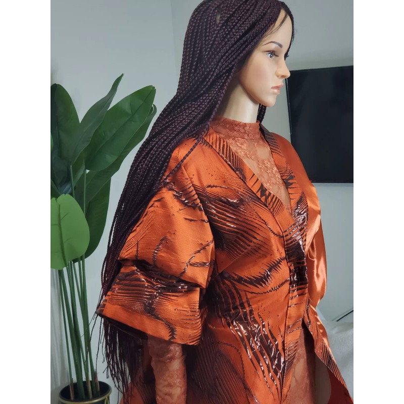 For Women Agbada Kimono, bubu chantily lace set, stylish Bubu