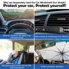 Riakrum Patriotic Eagle American Flag Car Windshield Sun Shade Umbrella
