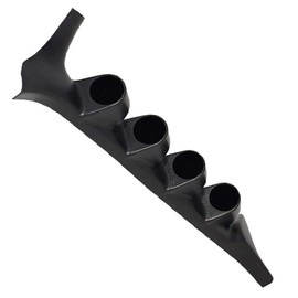 GlowShift Black Quad Pillar Gauge Pod Compatible with Ford F-Series F-250 F-350 Power Stroke 1992-1997 - ABS Plastic - Mounts (4) 2-1/16" (52mm) Gauges
