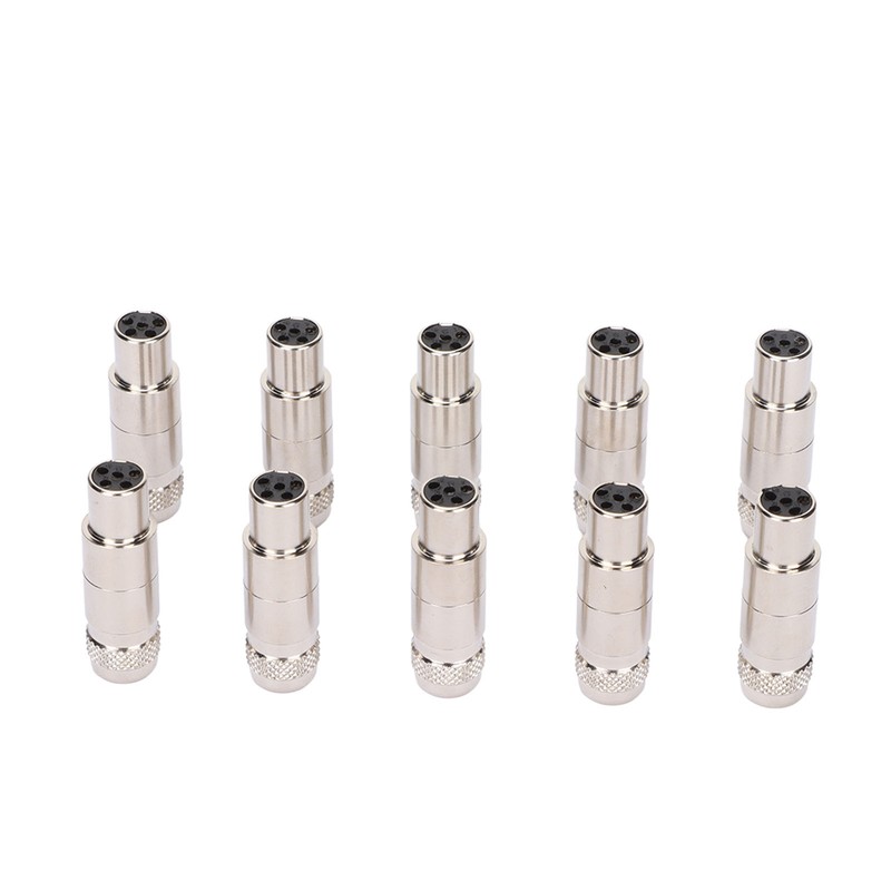 10pcs 5 Pin XLR Female Adaptor Mini Metal XLR Female