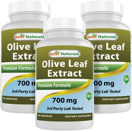 Best Naturals Olive Leaf Extract, 700 Mg, 90 Capsules - Pack of 3