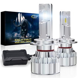 Cougar Motor H7 Bulb, H7 Fog Light Bulbs Double CANBUS-Ready White Lights Ultra-Bright with Turbo Cooling Fan Easy Installation, Plug-N-Play, Pack of 2