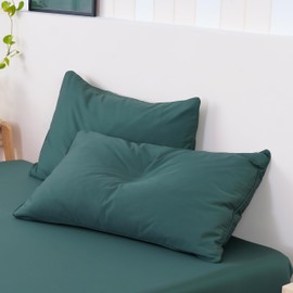 Sheet Story Bamboo Pillow Cases 2 Pack - 50x75cm Size - 400 Thread Count - Hypoallergenic, Soft and Cooling - Green Pillowcases 2 pack