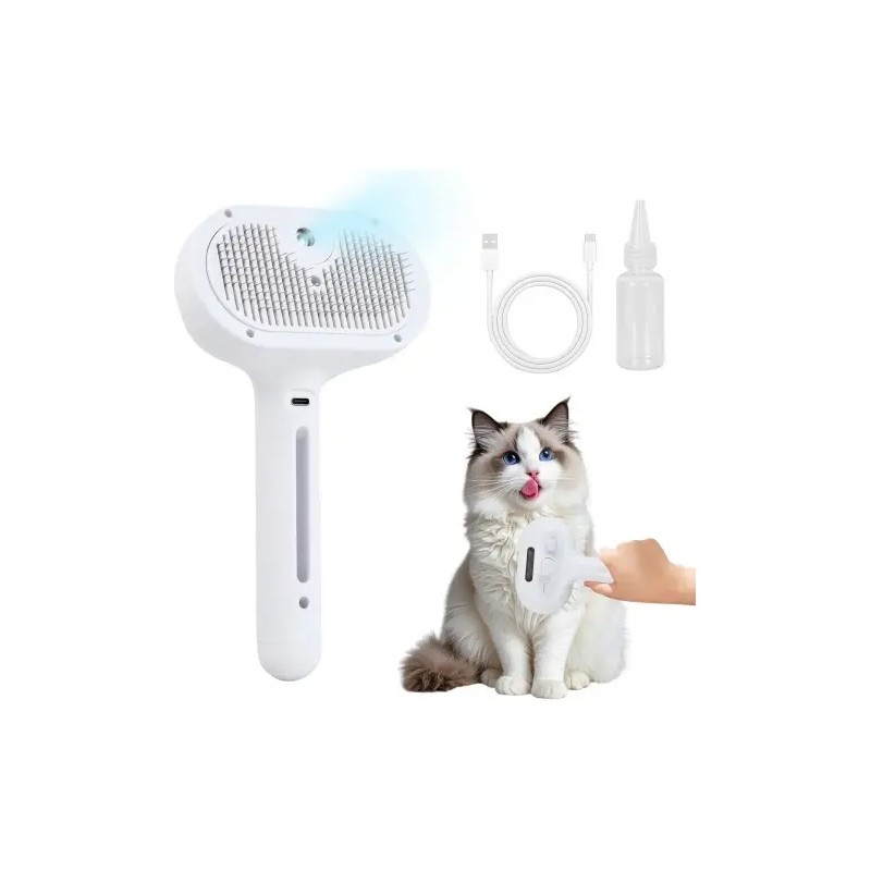 Cepillo Para Perros Y Gatos Vapor 3 En 1 Peine