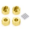 RCLIONS Brass RC Wheel Hex Hub 5mm Drive Adapter for