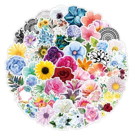 NEULEBEN Sticker Packs 200 Pieces, Flower and Botanical Stickers, Waterproof Vinyl Stickers Decals, Sticker Collection for Scrapbooking, Art, DIY Crafts, Bullet Journals, Girls