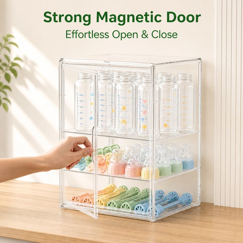 Heliospark Baby Bottle Storage Organizer for Countertop