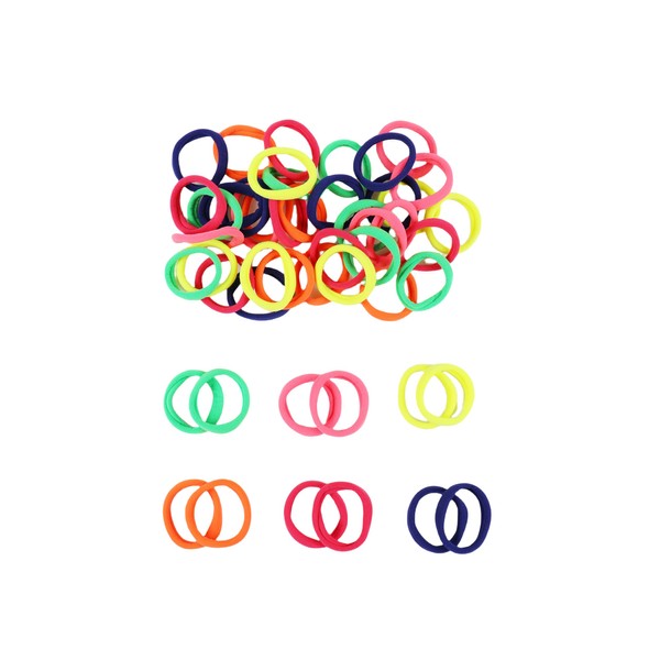 50 Pcs Thick Seamless Brown Hair Ties, Ponytail Holders Hair