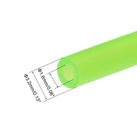 sourcing map Latex Tubing 1.5mm ID 3.2mm(1/8-inch) OD 5m Elastic Rubber Hose Fluorescent Green