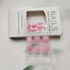 Pink Press on Toenails WLGDLH Fake Toenails Short Square Toe