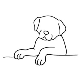 Dexlyn Dog Wall Decoration Metal Wall Decoration Black Minimalist Wire Wall Signs Hanging for Home Café Bar (36 cm x 28 cm)