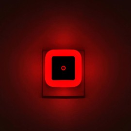 Elsent [ Pack of 4 ] Red LED Night Lights for Sleeping, Plug into Wall Lights with Light Sensor (Unique Pink Cover Design)