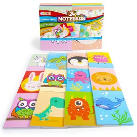 abeec 24 Pack Of Notepads – A6 Note Books In 12 Designs For Kids Party Bags – Mini Notebooks For Party Bags - Party Bag Fillers For Kids – Party Bag Notepads For Kids