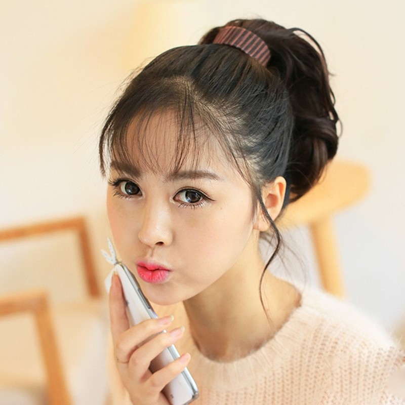 CEXIN Heat Resistant Cute Ponytail Wig, Point Wig, Automatic Ponytail