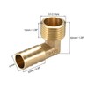 TA-VIGOR 2Pcs Brass Barb Hose Fitting, 90 Degree Elbow 14mm