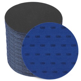 6 Inch 1200 Grit Sanding Disc, GOH DODD 25 Pieces Wet Dry Sandpaper Hook and Loop Sanding Pads Silicon Carbide Sand Paper for Random Orbital Sander Auto Metal Glass Resin Wood Polishing Sanding
