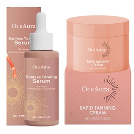 Tanning Drops with Face Self-Tanner, Self Tanning Drops, to Improve Your Natural Skin Tone for a Real, for a Dark Artificial Tan without Sun Damage, for Face and Body