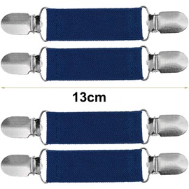 Ruisita 12 Pieces Fashion Fit Dress Clips Stainless Steel Elastic Clip Garments Glove Clips