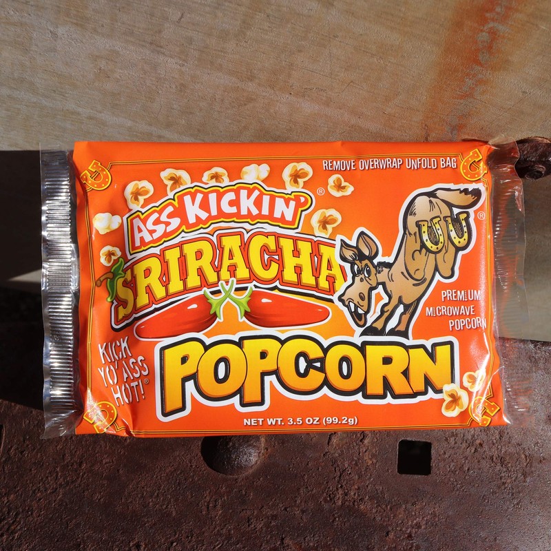 ASS KICKIN’ Sriracha Premium Microwave Popcorn - 6 Pack -
