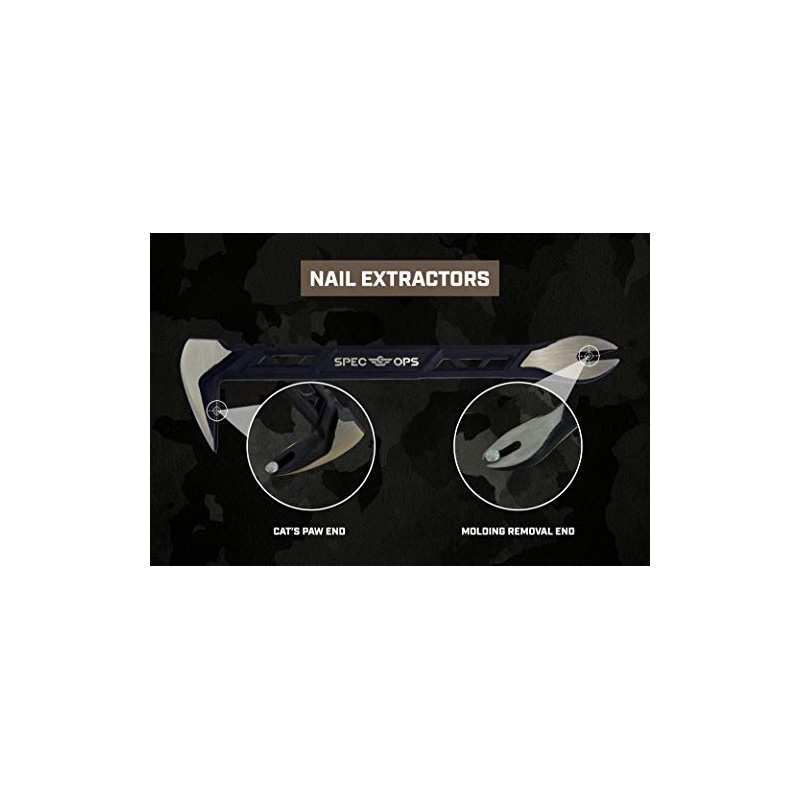 Spec Ops Tools Nail Puller Cats Paw Pry Bar, High-Carbon