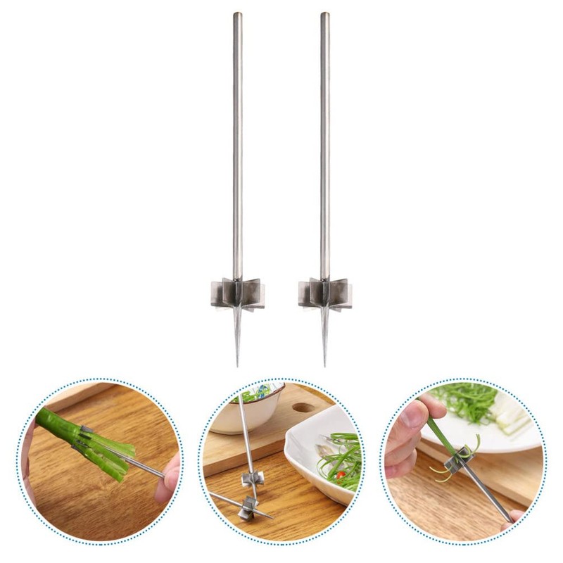 Yardwe 2 Pieces Onion Flower Cutter Stainless Steel Plum Blossom