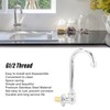 Foot Pedal Faucet Stainless Steel G1/2 Thread Wall Mounted Knee
