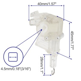 Unlorspy 4 Pcs Low Profile Wand Tilter,Clear Heavy Duty Low Profile Rod Tilter with 3/16" Square Shaped Gear Hook Connection for 2 inch Horizontal Blinds