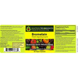 BROMELAIN - Highly Potent, 100% Organic, Protein-Digesting Enzyme! Reduce Inflammation and Improve Digestion - Vegan Capsules (60ct)